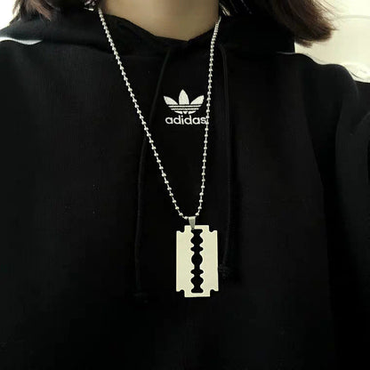 Lock Layered Chains Punk Necklace