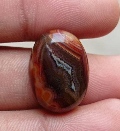 27.3ct Fortified Agate - Sulaimani Aqeeq - Dimension 23x17x8mm