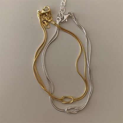 Couples Knot Necklace & Bracelet Set