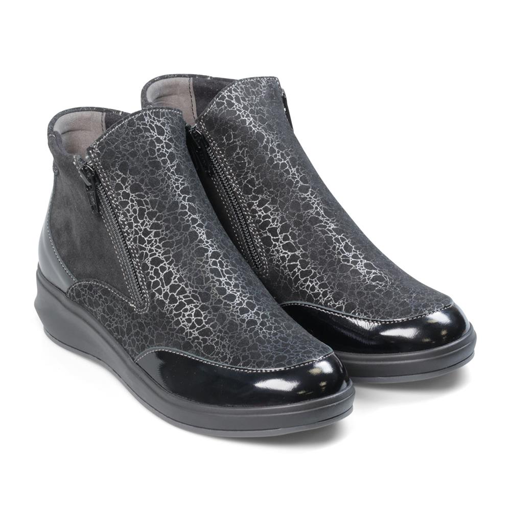Padders Ladies Comfort 2E Fit HAWES - Black Feature