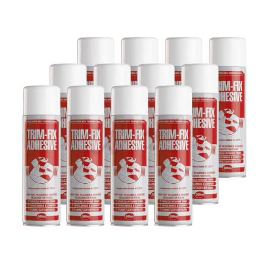 12 Pack - Trim-Fix High Temperature Carpet Spray Glue Adhesive - 500ML
