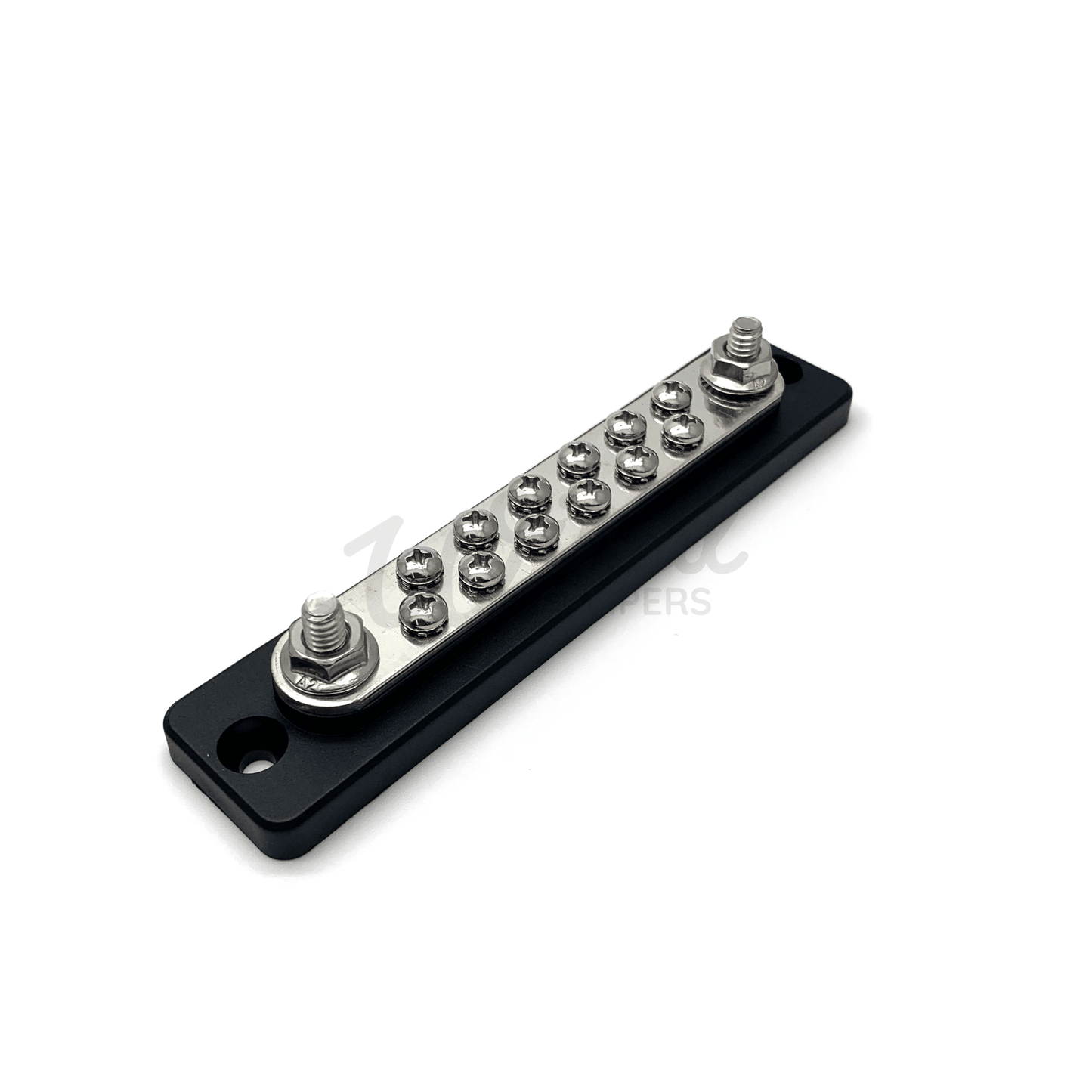 12 Way Terminal DC Negative Common Bus Bar With Cover - 150A 48V Max