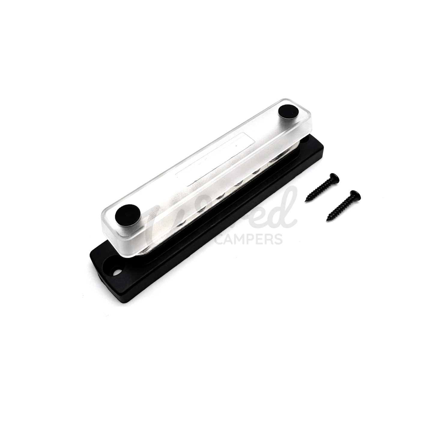12 Way Terminal DC Negative Common Bus Bar With Cover - 150A 48V Max
