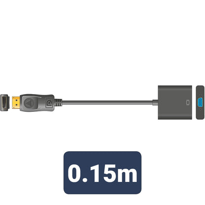 AV:Link Display Port Plug to VGA Socket Video Monitor Adapter Converter