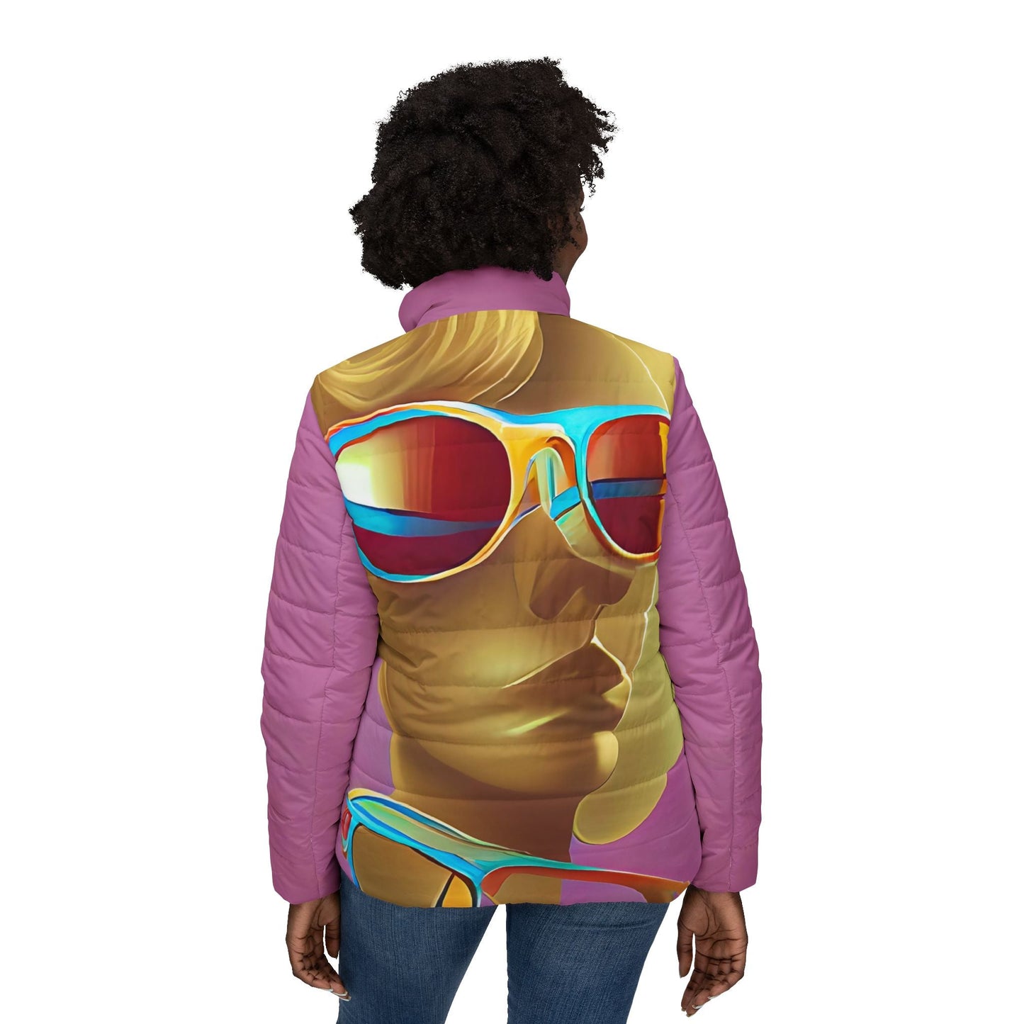 Retro Cool Pink - Womens Puffer Jacket