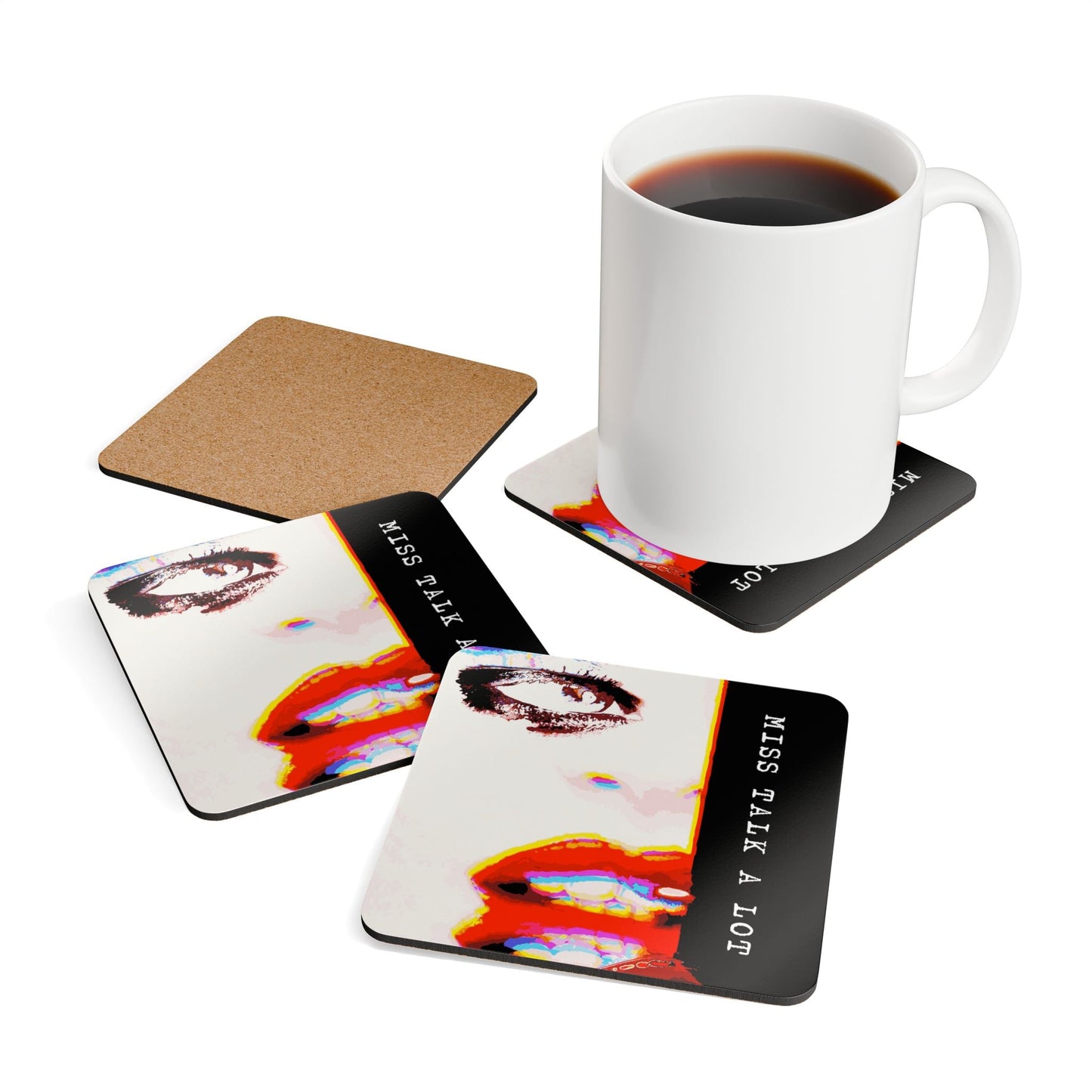 Miss Talk A Lot - Coaster Set - iSAW Company