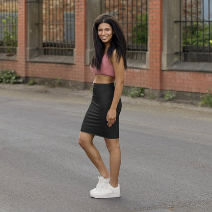 iSAW Womens Black Pencil Skirt