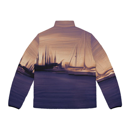 The Sleeping Yachts (at Sunset) - Mens Puffer Jacket