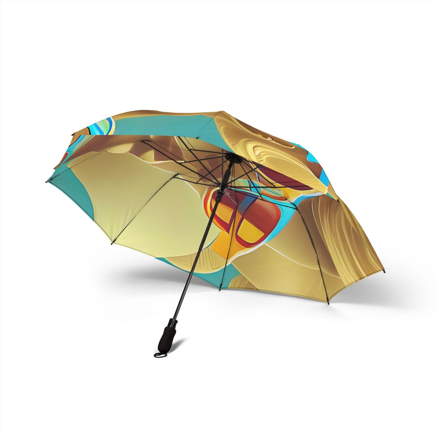 Retro Cool Blue - Windproof Umbrella