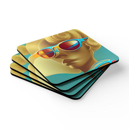 Retro Cool Blue - Coaster Set - iSAW Company
