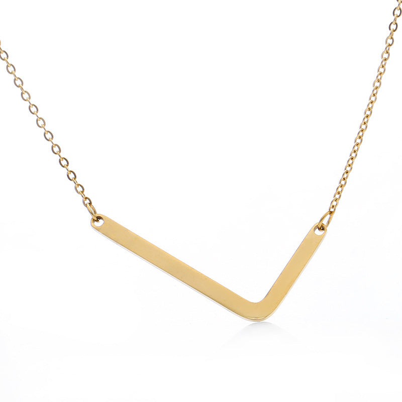 Big Initial Letter Pendant Necklace, Gold Silver, and Rose Gold