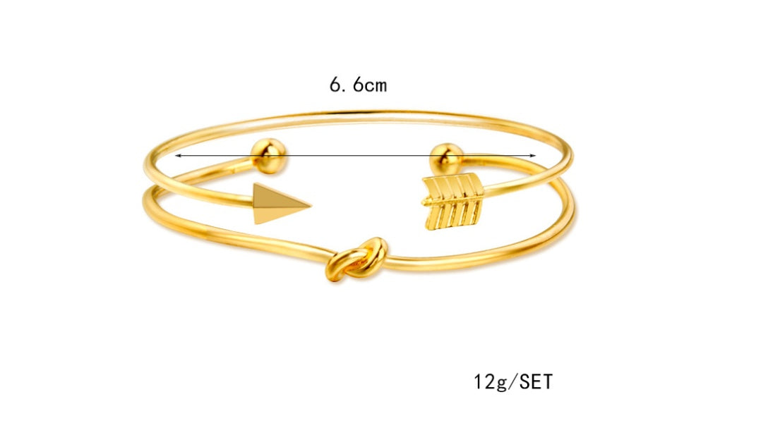 Crystal Wedding Bracelet Sets 4Pcs