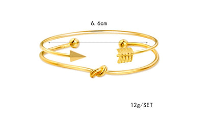 Crystal Wedding Bracelet Sets 4Pcs