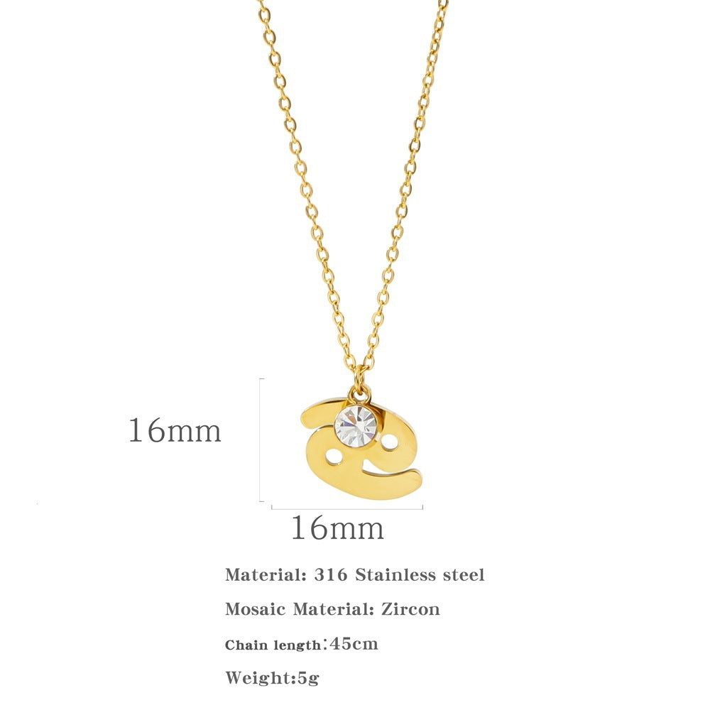 Zircon Constellation Zodiac Necklace