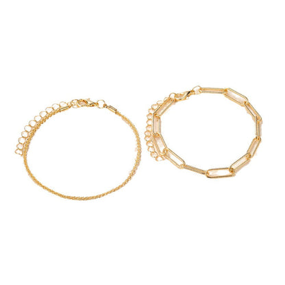 Gold And Sliver Rhinestones Bracelet