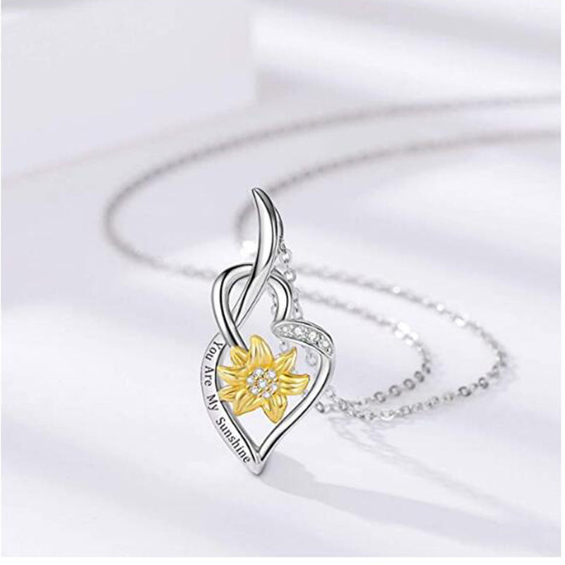 Sunshine Sunflower Pendant Necklace