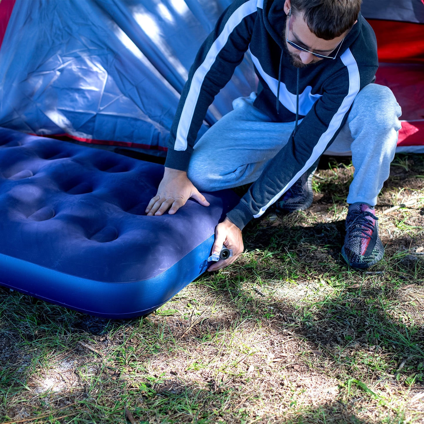 Crystals Single/Double Inflatable Air Mattress Blow Up Bed Airbed