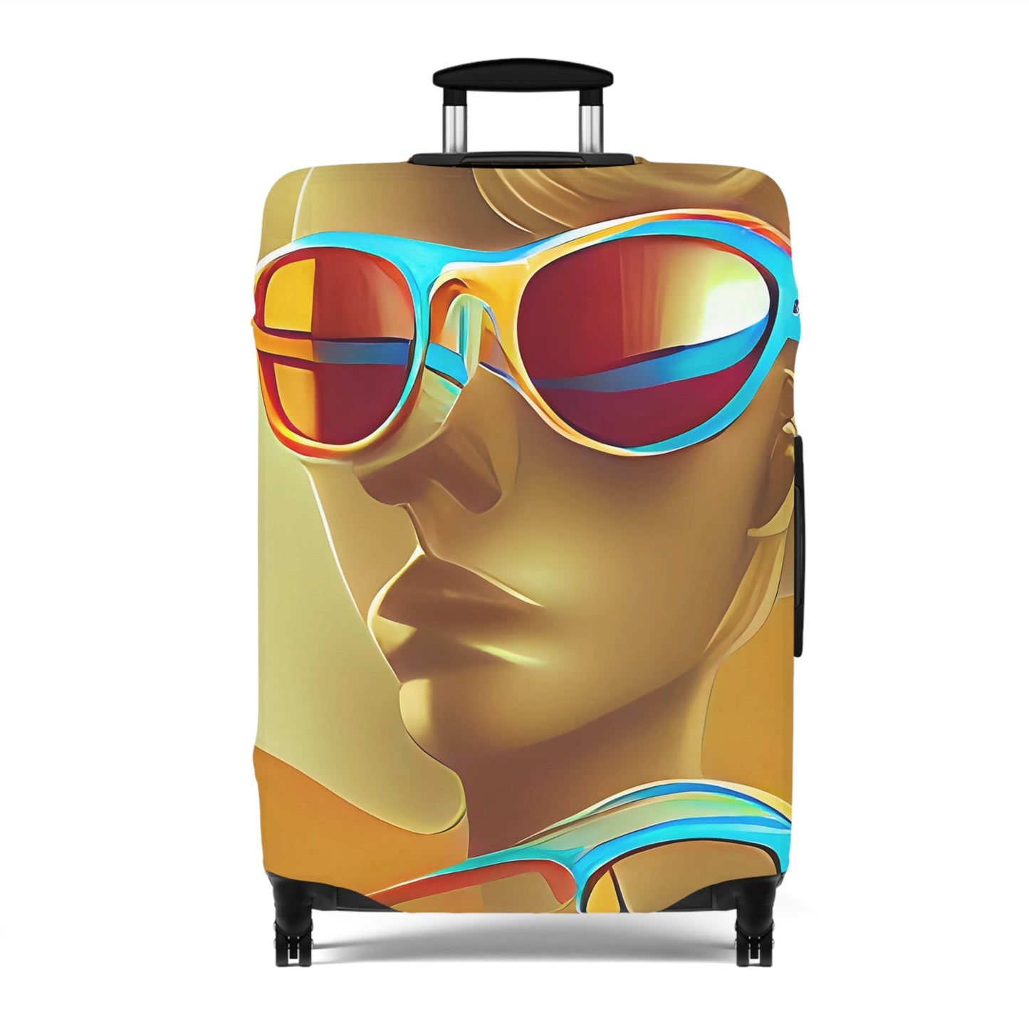Retro Cool Orange – Protective Suitcase Cover