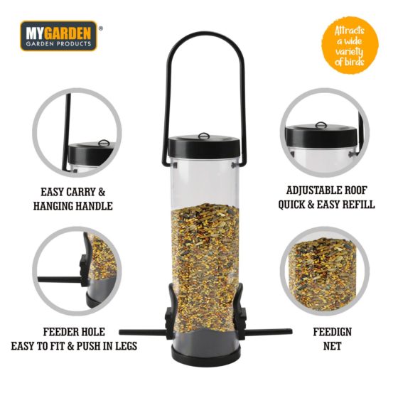 Durable Garden Hanging Bird Seed Feeder Attract Birds Easily