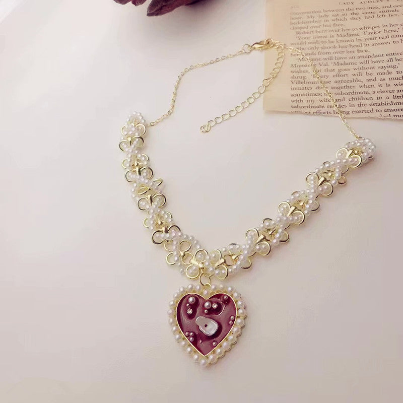 Heart-Shaped Alloy Necklace