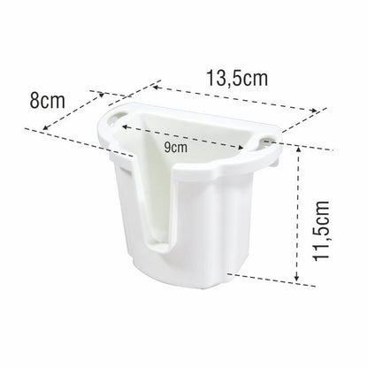 Nuova Rade Store-All VHF FRS Radio Case White Marine Boat Storage Holder 94152