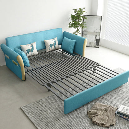 SB152 Two Seater Sofa Bed, Blue