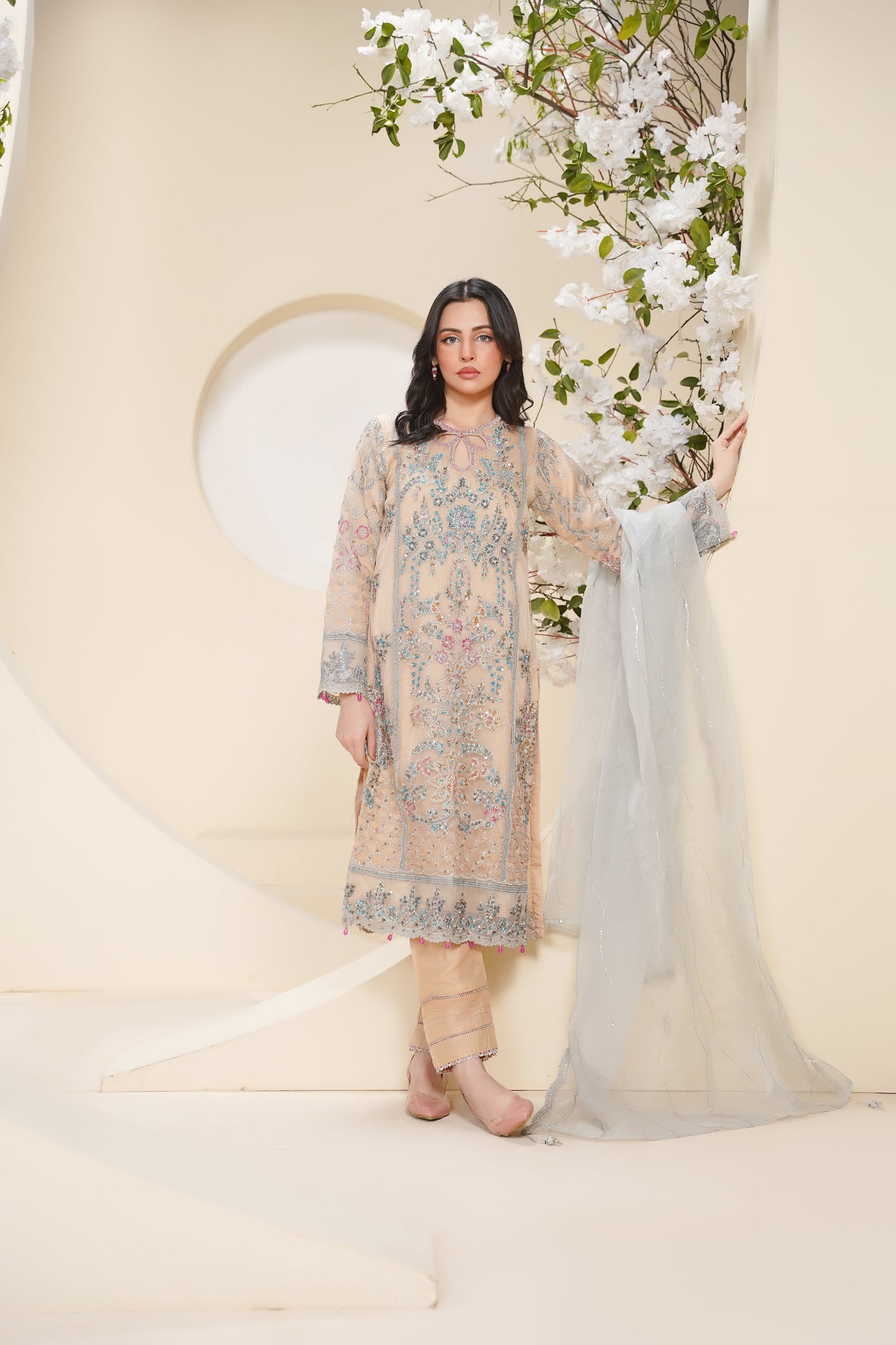 Tehwar - Luxury Organza Outfit - Festive Collection - Ready to Wear - V7 - D1 - Eid25 - 1