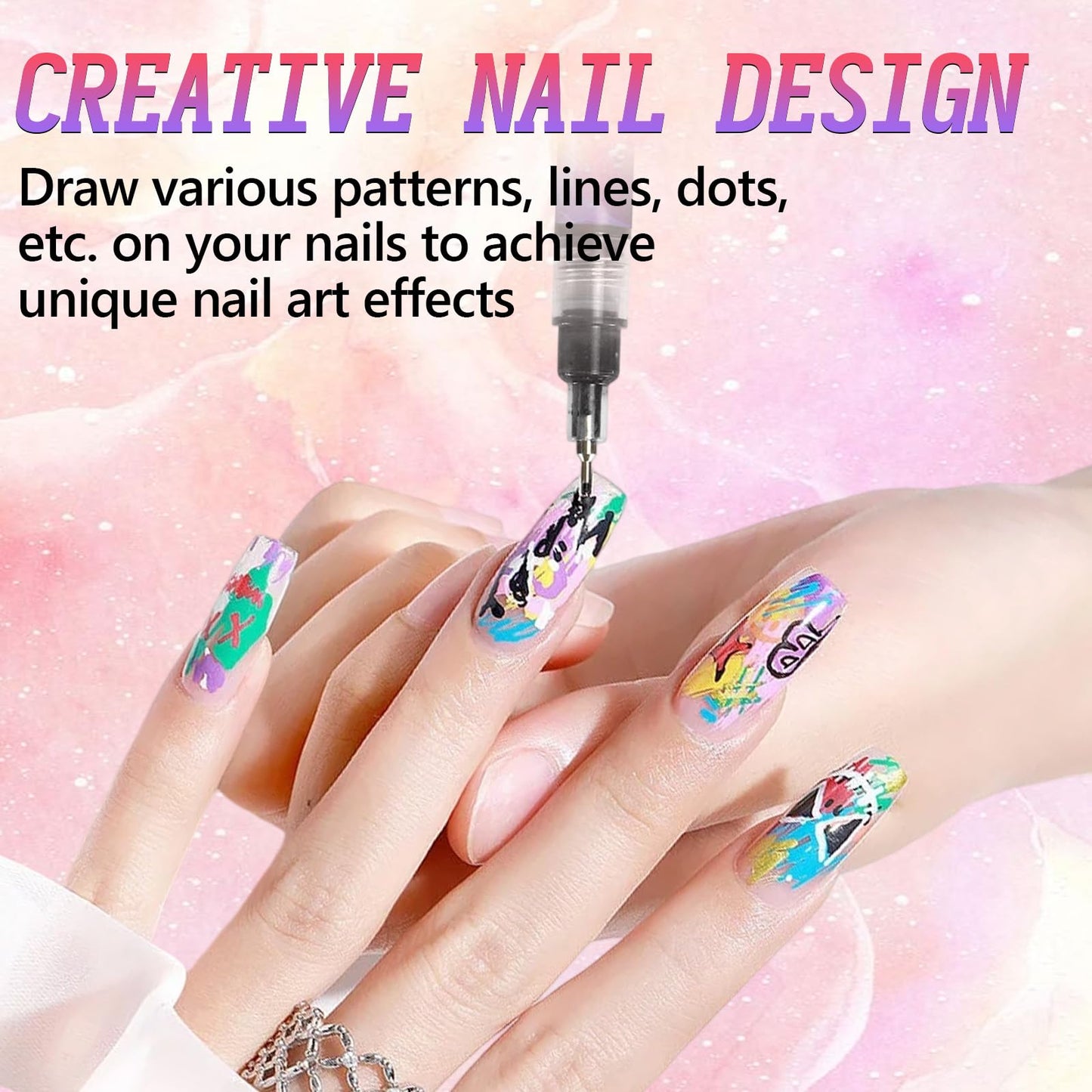 12 Color Nail Art Pens Set – 0.5mm Quick-Dry Nail Markers for DIY Nail Art