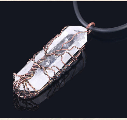 Amorphous Crystal Pendant Necklace