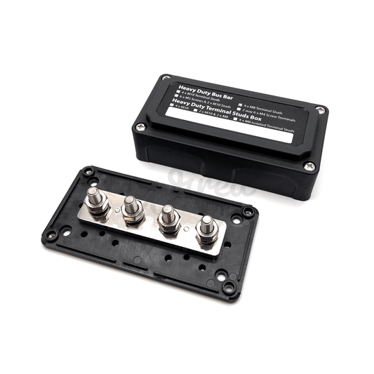 12V 300A AMP Heavy Duty DC Power Distribution Negative Bus Bar - 4 X M8 Terminals