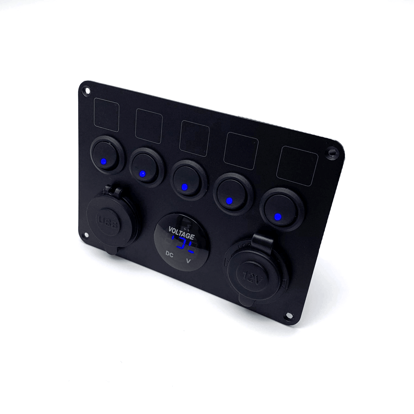 12V Camper Van 5 Way Switched Dual USB/12V Port Control Panel