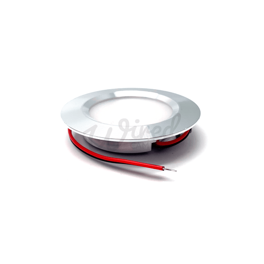 12V DC (10V-30V) Warm White LED SMD Ceiling Lights - Silver Surround