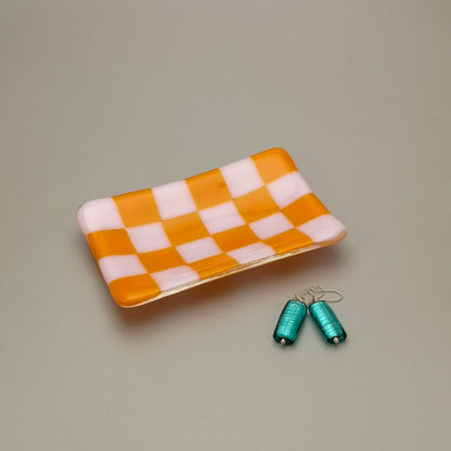 12x7cm Chequered Dual Coloured Small Tray - Bullseye Collection