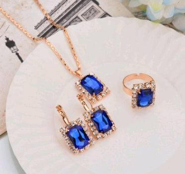 Water Drop Diamond Necklace, Earrings & Rings Sets