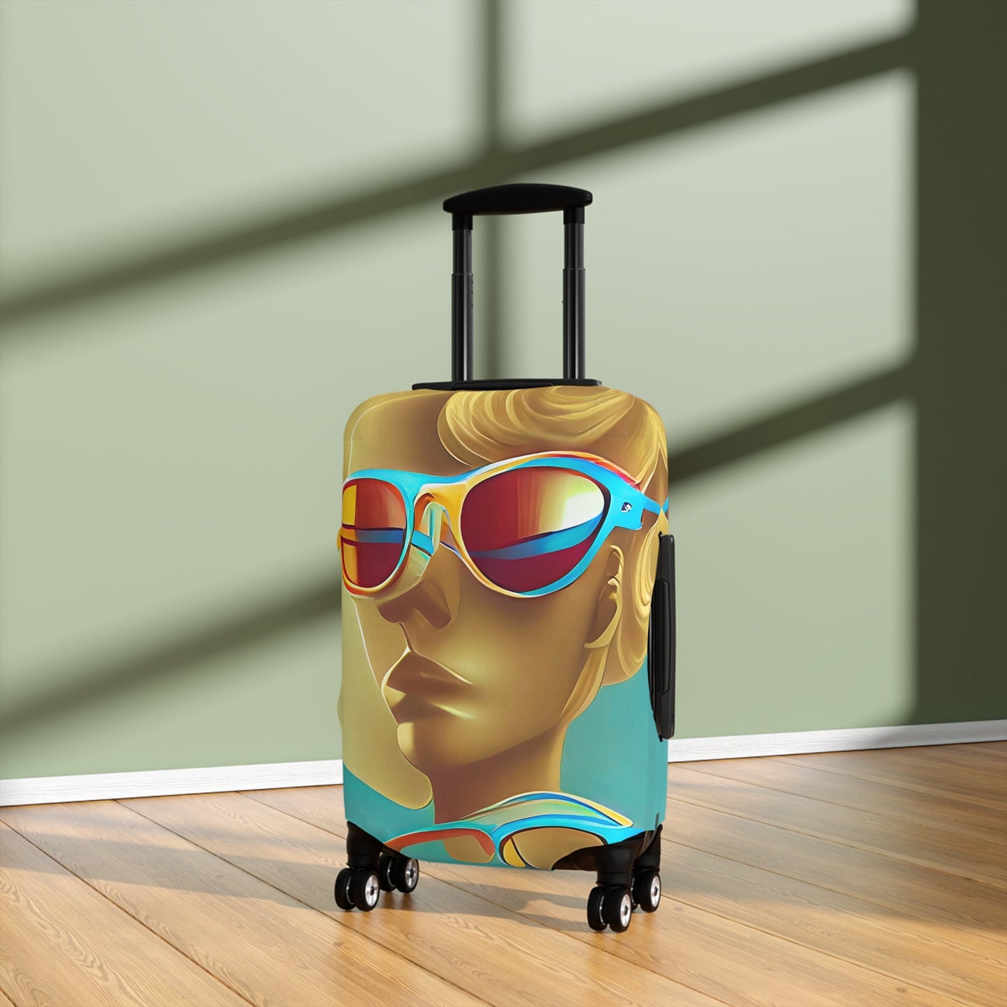 Retro Cool Blue – Protective Suitcase Cover