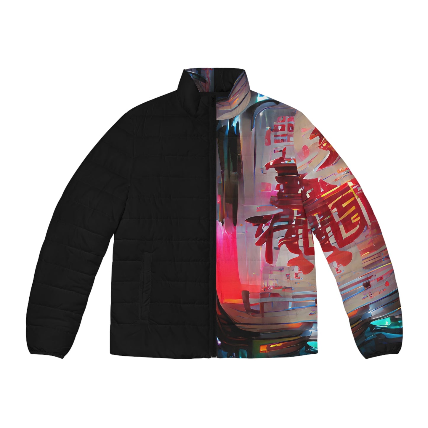 Half Black Half Báijiǔ - Mens Puffer Jacket