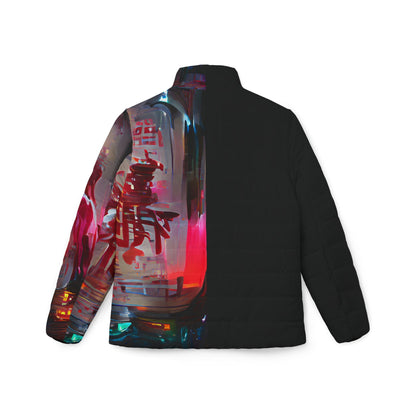 Half Black Half Báijiǔ - Womens Puffer Jacket