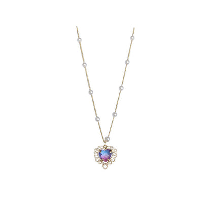 Vintage Purple Heart Necklace