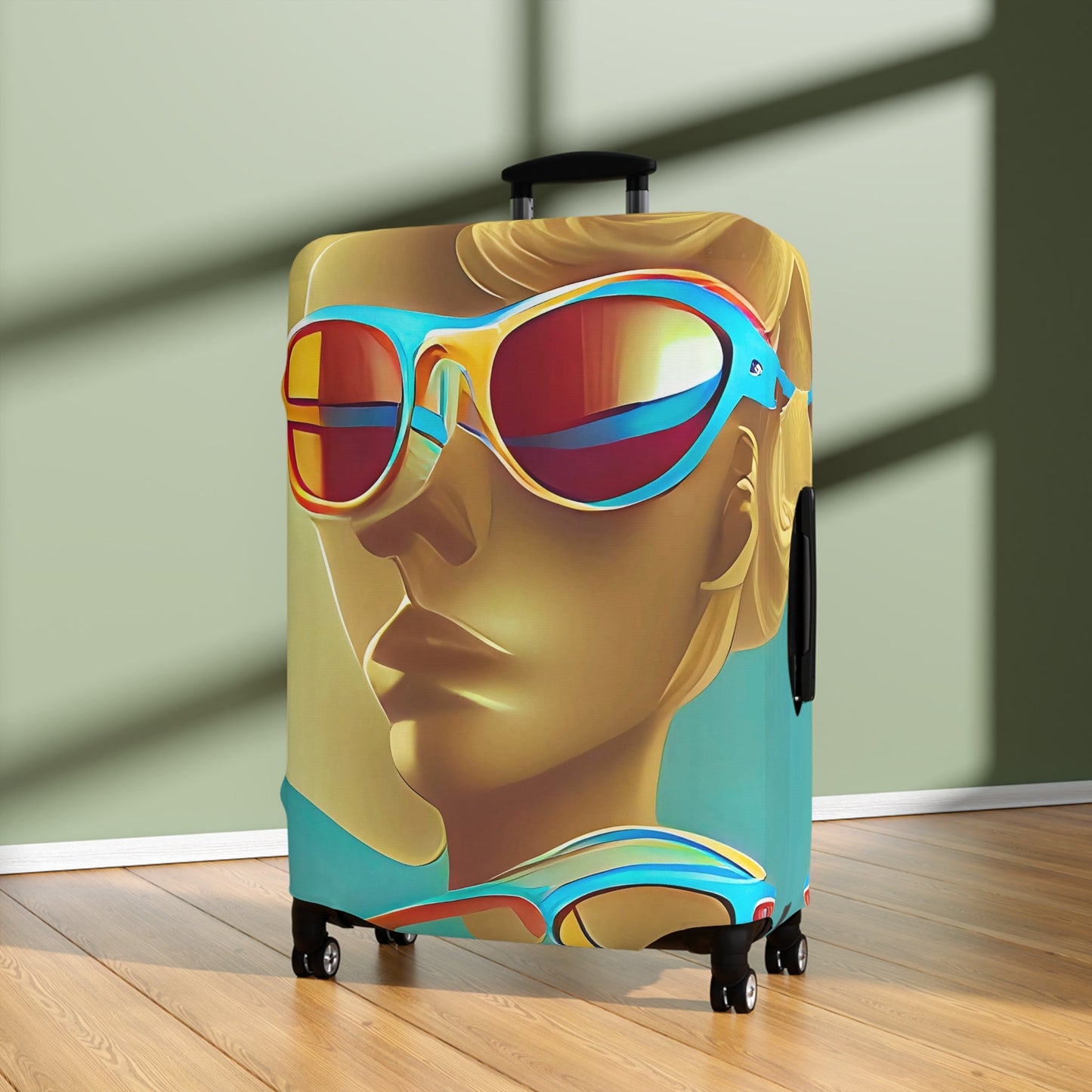 Retro Cool Blue – Protective Suitcase Cover