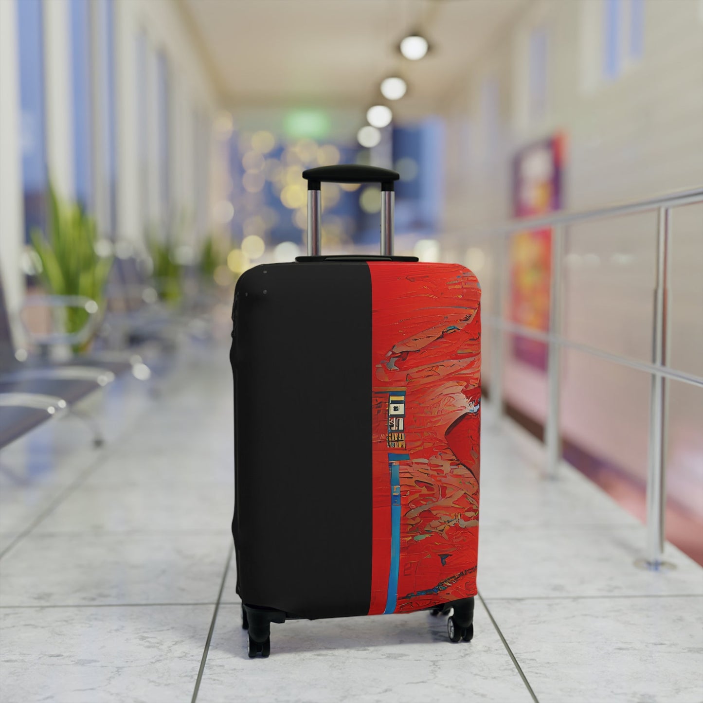 Half Black Half Hónghǎi – Protective Suitcase Cover