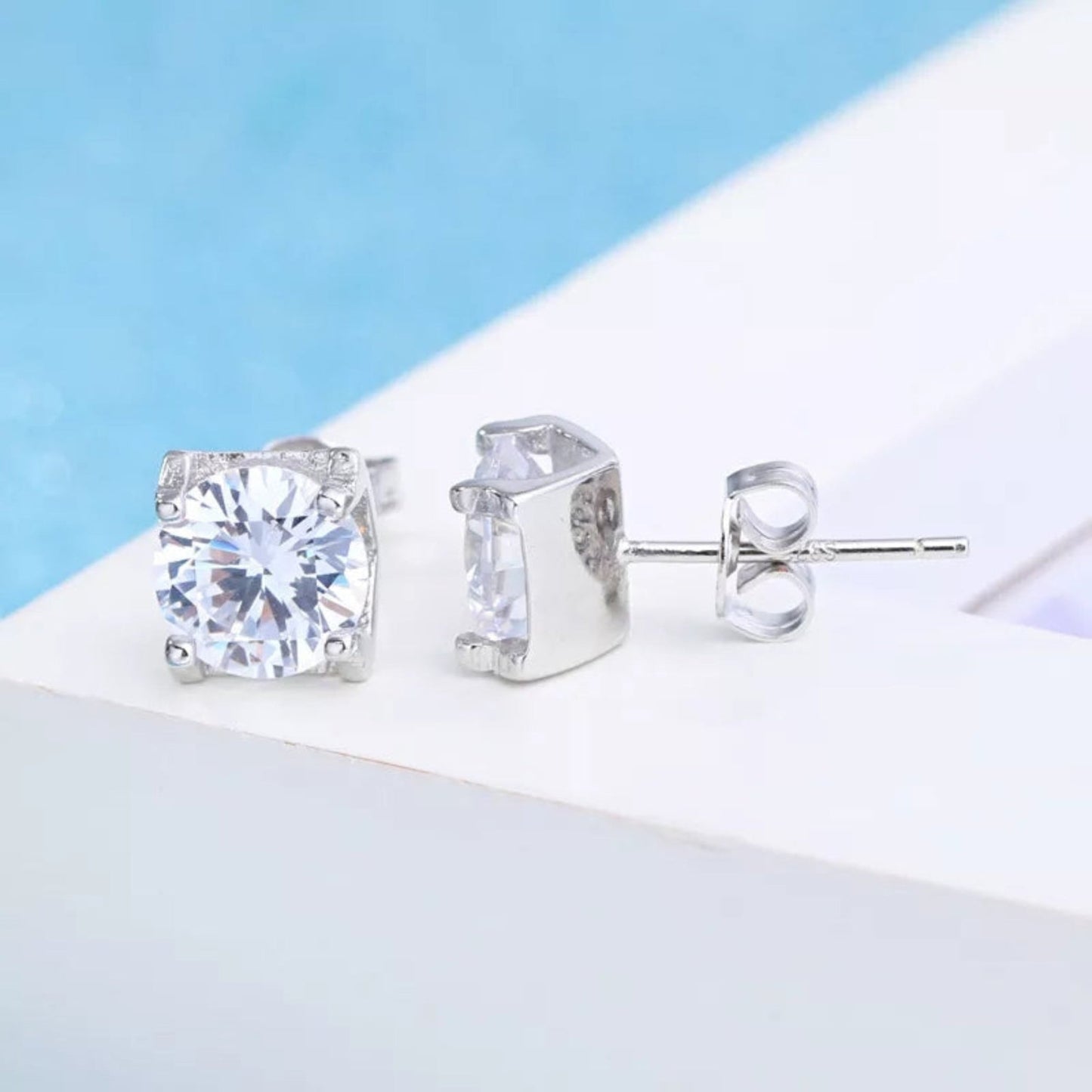 Women's Solid Silver Modern Earrings – Fashionable Minimalist Jewelry, Lightweight & Elegant