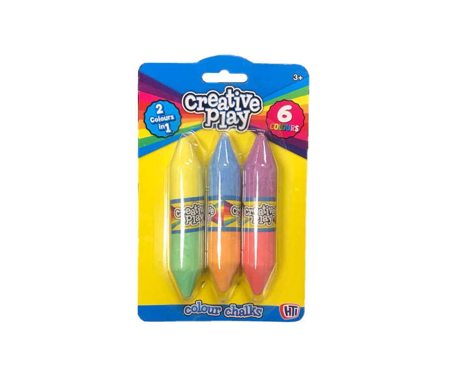 Vibrant Coloured Chalks Set Pack of 3