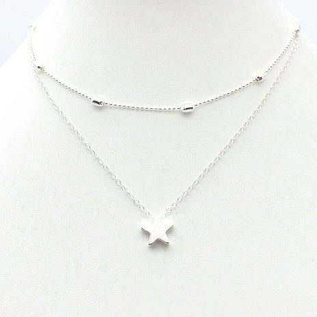 Multi-Layer Necklace – Heart, Moon & Star Pendant