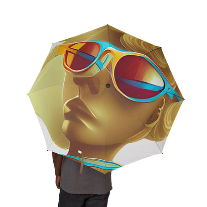 Retro Cool White - Windproof Umbrella