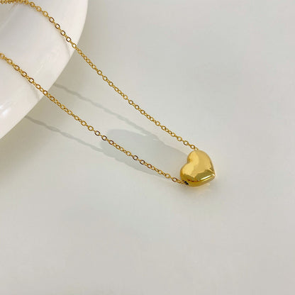 Simple Gold Love Heart Necklace