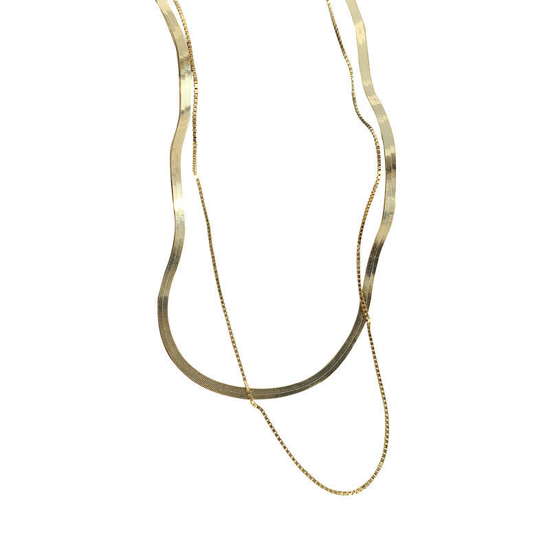 Double Layer Snake Bone Necklace