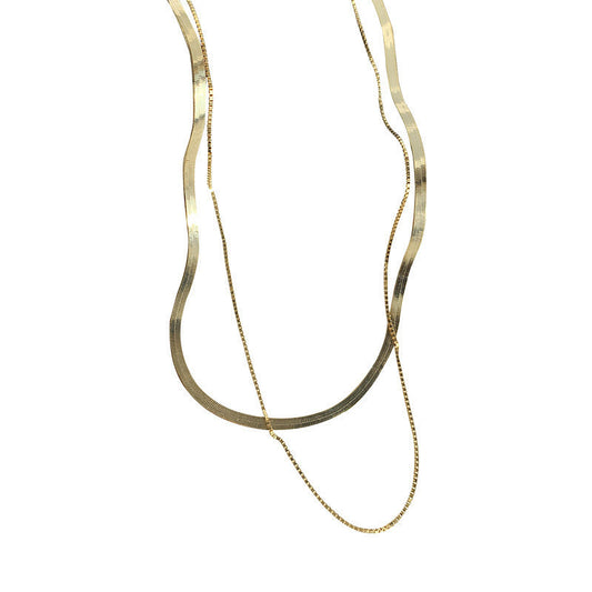Double Layer Snake Bone Necklace