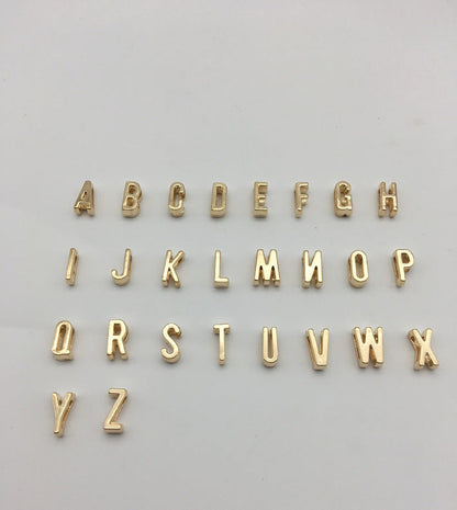 Tiny Initial Necklace, Gold & Silver