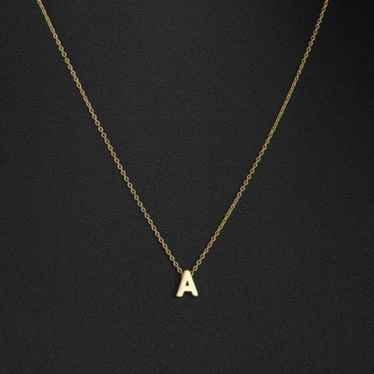 Tiny Initial Necklace, Gold & Silver