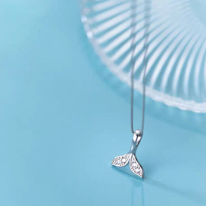 S925 Sterling Silver Mermaid Tail Necklace
